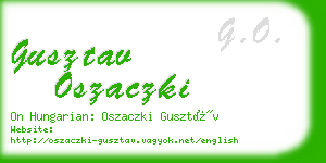 gusztav oszaczki business card